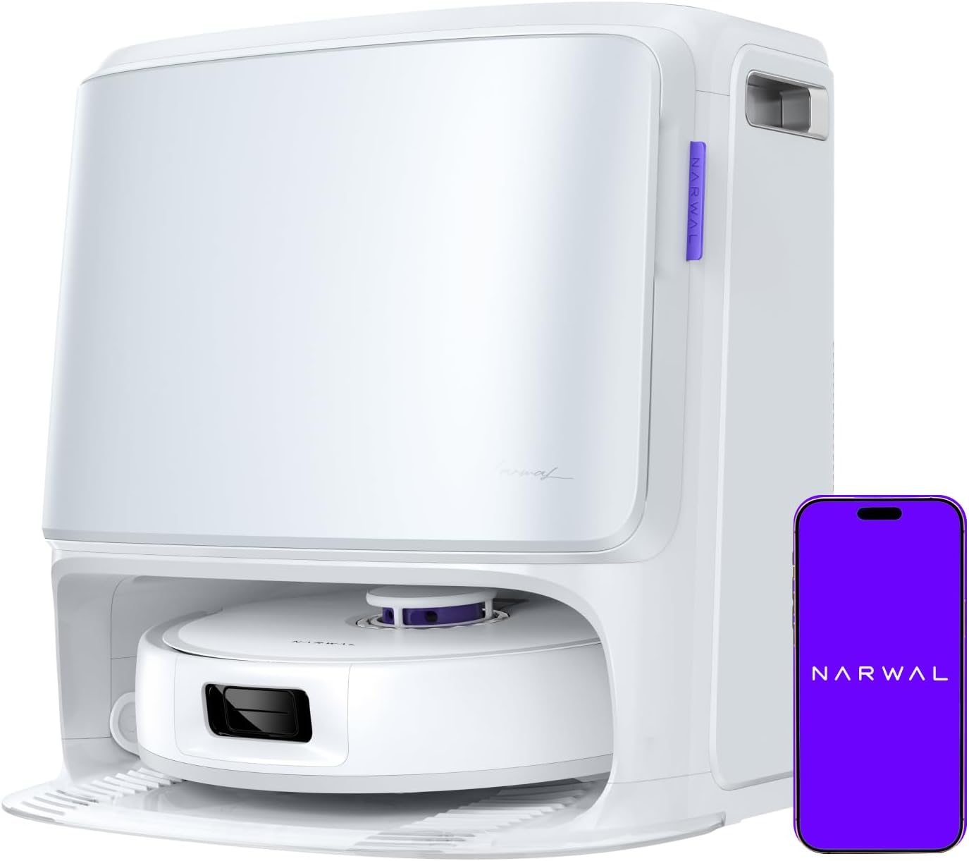 NARWAL Freo Z10 Robot Vacuum and Mop Combo, Tangle Free Robot Mop, 15,000Pa Suction, Adapts to Hard-to-Reach Areas, Self-Emptying, Mop Washing & Drying, Obstacle Avoidance, for Pet Hair & Hard Floor
