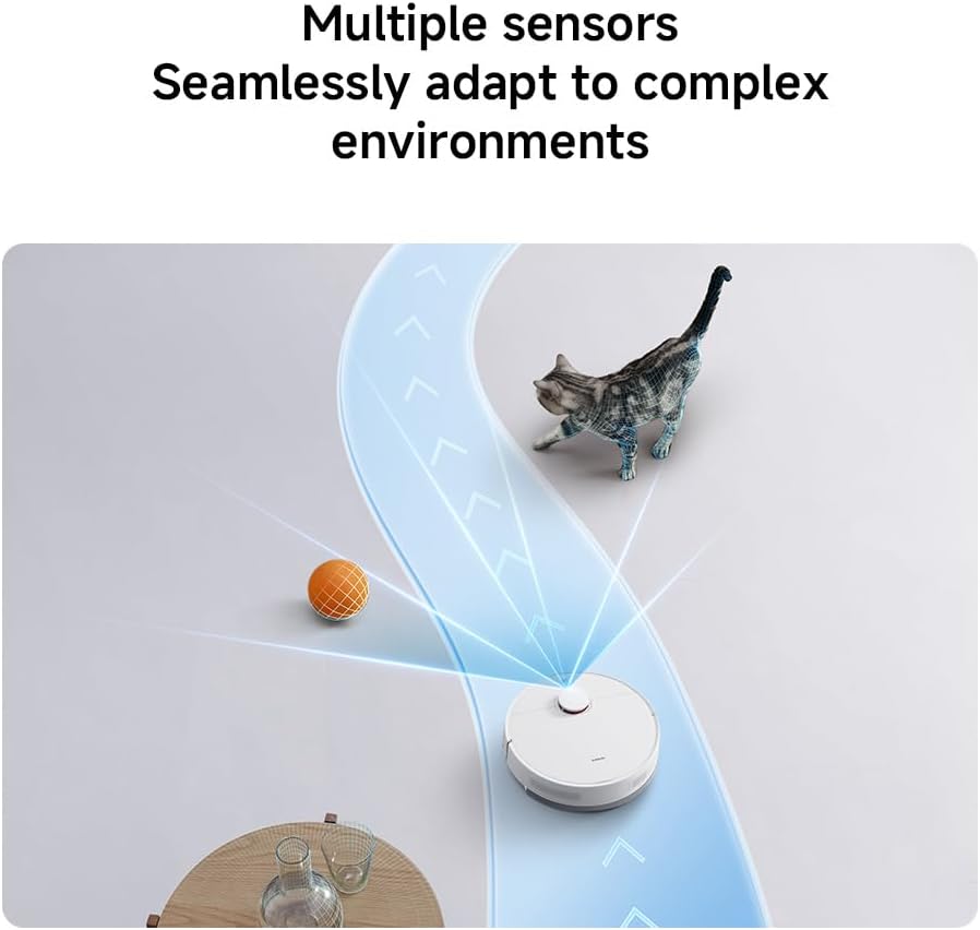 Xiaomi Robot Vacuum S40C 2-in-1 Vacuum Cleaner and Wiper, 5000Pa Suction Power, Smart LDS Navigation, Automatic Charging, Works on Short Pile Carpets and Hard Floors AU