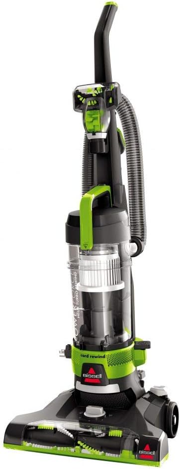 BISSELL PowerForce Helix Turbo Rewind 2261F | Upright Bagless Vacuum with Automatic Cord Rewind, Powerful Pet Hair Pickup, Specialized Tools, Large Dirt Tank, Adjustable Brush Height