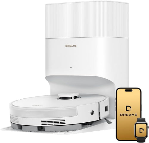 dreame D20 Plus Auto-Empty Robot Vacuum and Mop, 13000Pa Strong Suction, HyperStream Anti-Tangle Brush, 150 Days Hands-Free, Infrared Edge Cleaning, App Control