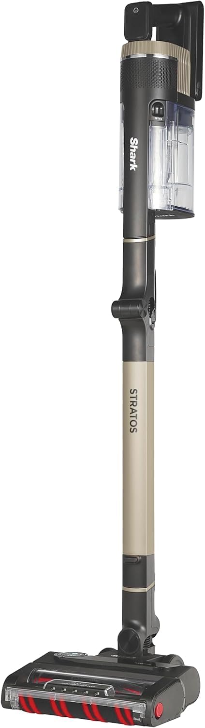 Shark Stratos Cordless Pet Pro Vacuum with Clean Sense IQ, Powerful Stick Vacuum Cleaner with Anti Hair Wrap, Odour Neutraliser & Anti-Allergen Technology, Includes Accessories, IZ400ANZ, Brass