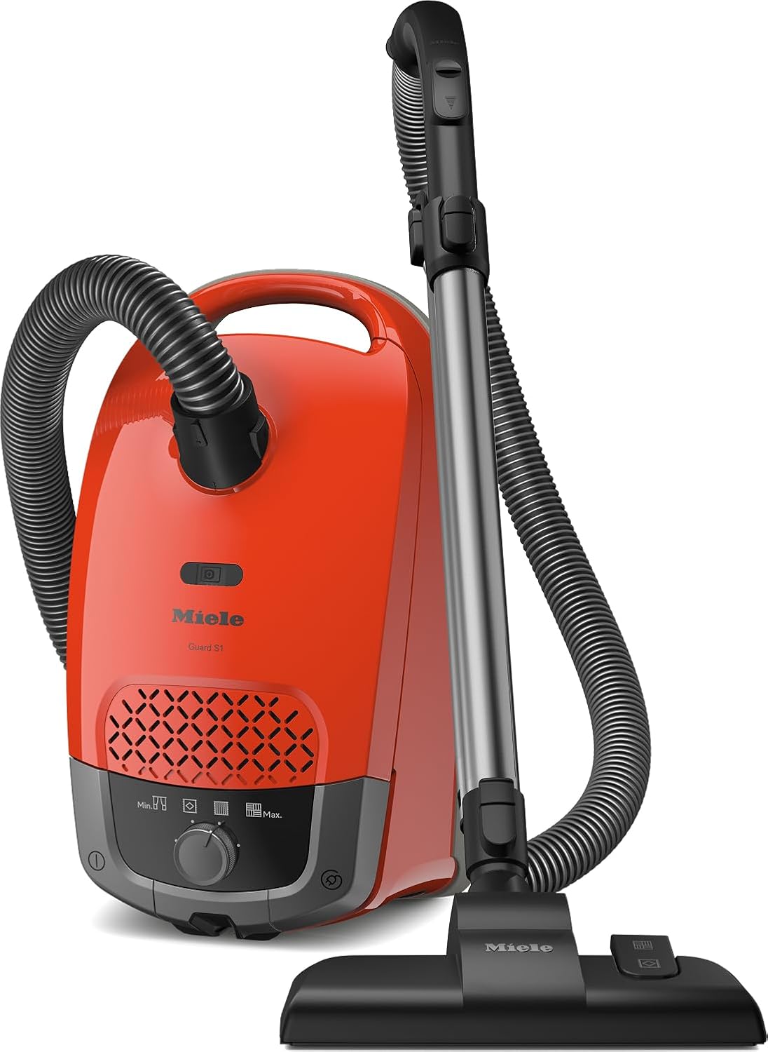 Miele Guard S1 Junior Bagged Vacuum Cleaner with AirClean Filter, Terra Red | Powerful Cylinder Vacuum, Compact Design Perfect for Smaller Homes, Suitable for Carpets and Hard Floors