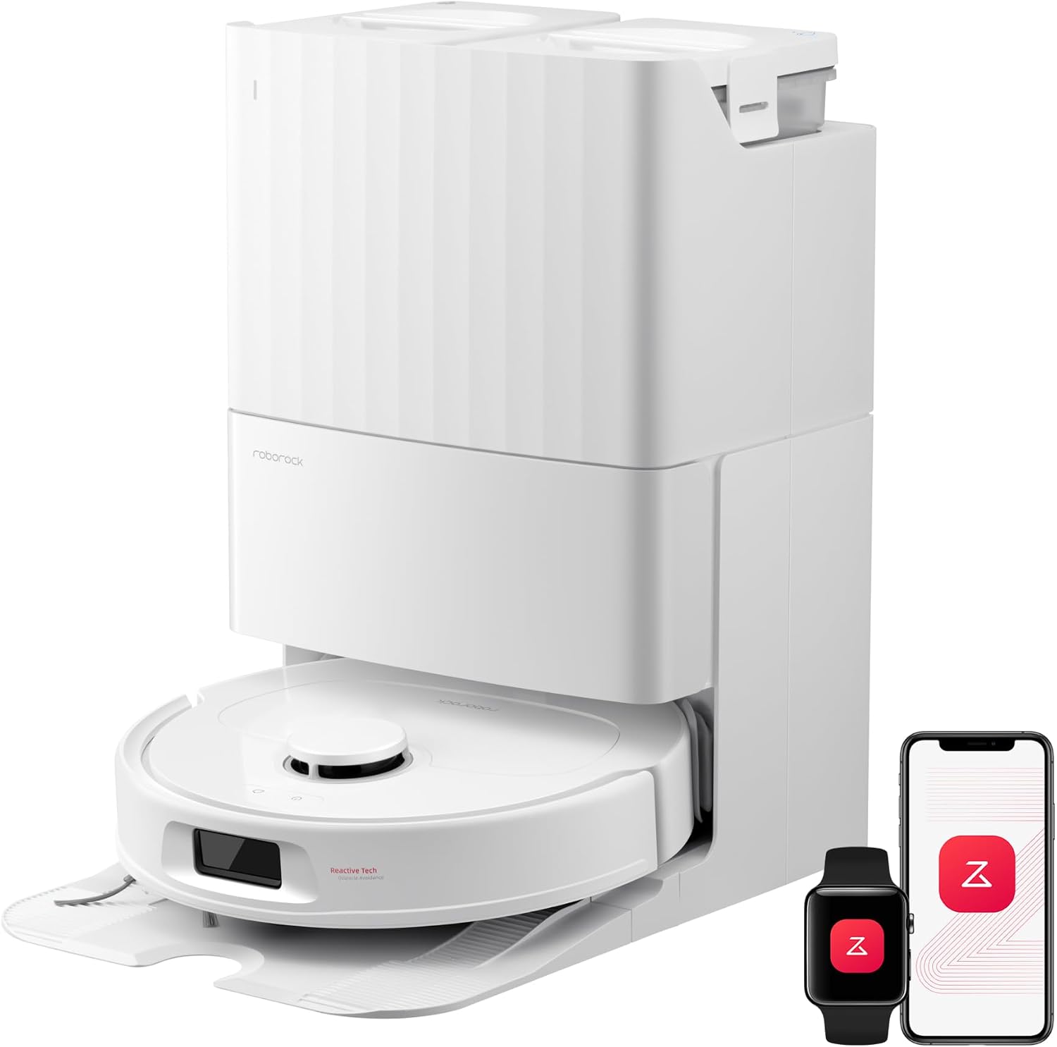 roborock Qrevo L Pro Robot Vacuum and Mop, 18,500Pa Powerful Suction, 75°C Water Mop Washing & 45°C Air Drying, All-in-One Self-Emptying & Refilling Dock, Anti-Tangle Brushes for Home, Pet Hair, White