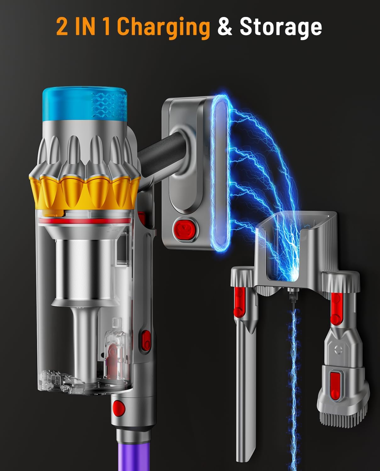 Cordless Vacuum Cleaner, 650W 55KPA 70Mins Cordless Stick Vacuum Cleaners with Self-Standing, LED Screen, Wall-Mounted Charging, Anti-Tangle Stick Vacuum Cleaners for All Floors