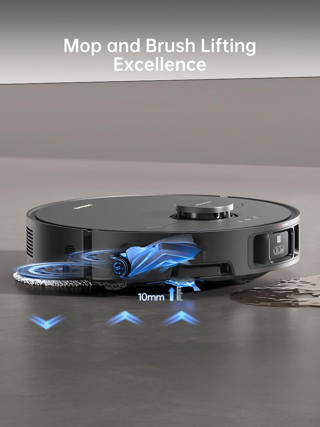 dreame X40 Ultra Robotic Vacuum with Removable & Liftable Mop, 12,000Pa Suction, SideBrush Extensive Cleaning, Hot Water Mop&Washboard Self Cleaning