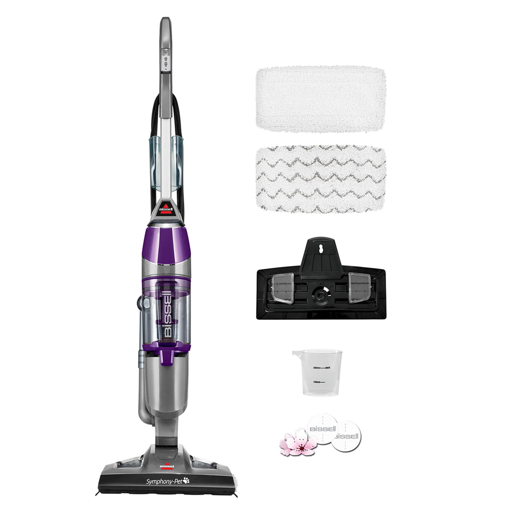 BISSELL Crosswave Pet 2225F All in One Corded Wet Dry Vacuum Cleaner and Mop for Hard Floors and Area Rugs, Grapevine Purple