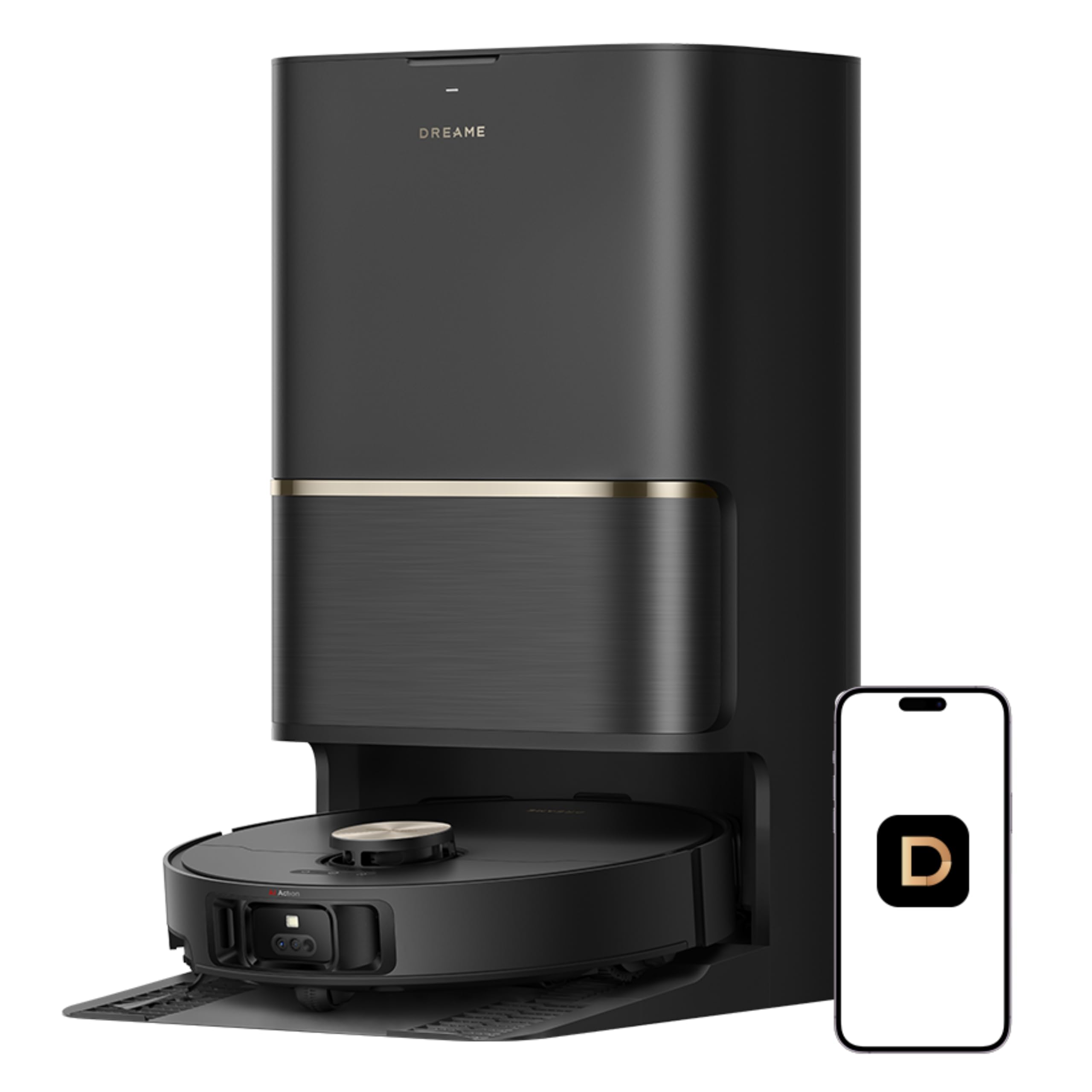 dreame L50 Ultra Robot Vacuum and Mop with ProLeap™ Smart Obstacle Navigation, 20,000Pa Suction Power, HyperStream™ Tangle-Free DuoBrush, and AceClean™ Self-Drying System;