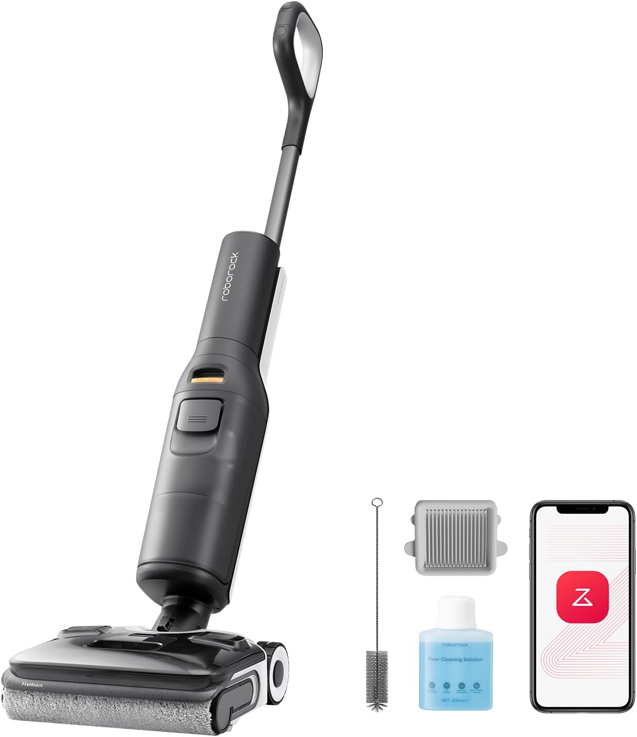 roborock F25 ACE Wet Dry Vacuum Cleaner, Cordless Vacuum Mop All in One for Hard Floor, 20000Pa Hardwood Floor Cleaner with Zero Tangle, 194°F Hot Air Flash Drying Electric Mop, 180° Lie Flat, WiFi