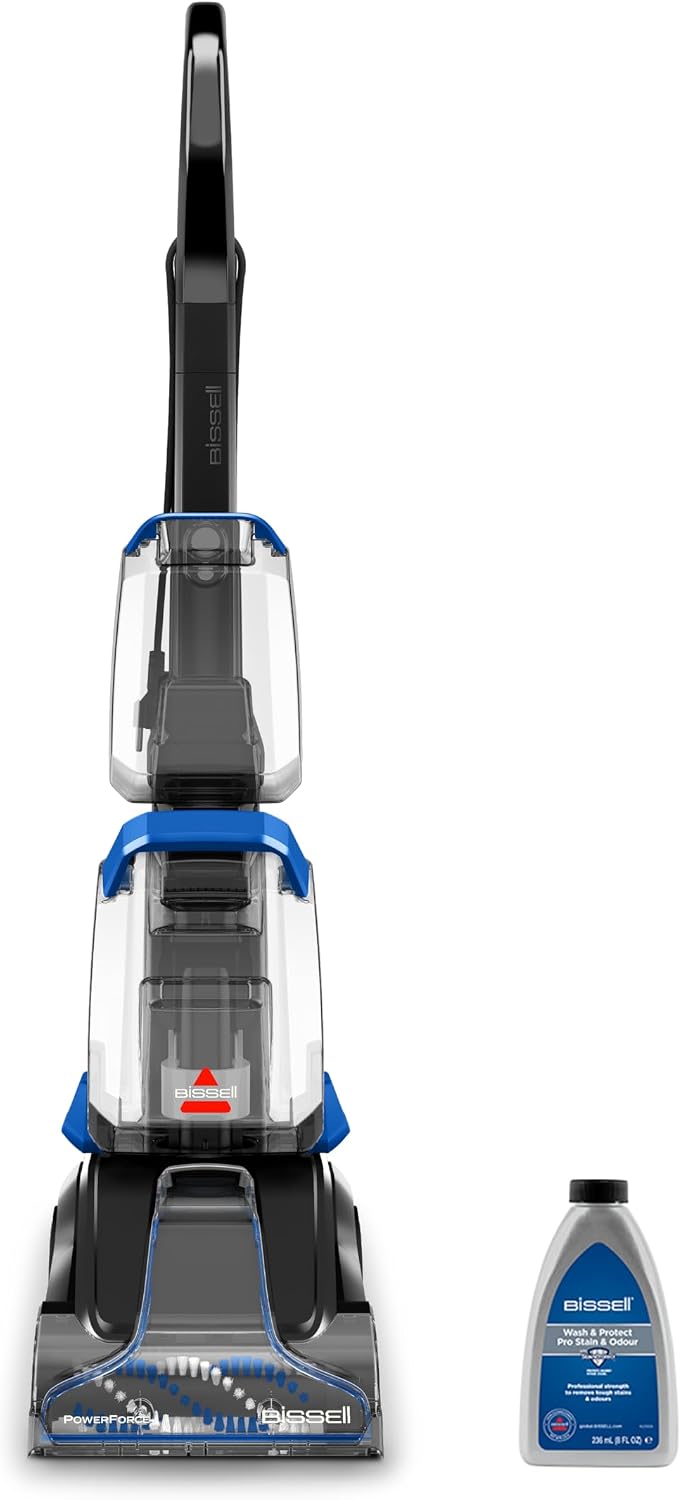 BISSELL PowerForce Upright Carpet Washer 4056F | Lightweight & Compact, Four-Row DeepReach PowerBrush for Powerful Stain & Pet Mess Removal, Easy to Empty & Clean