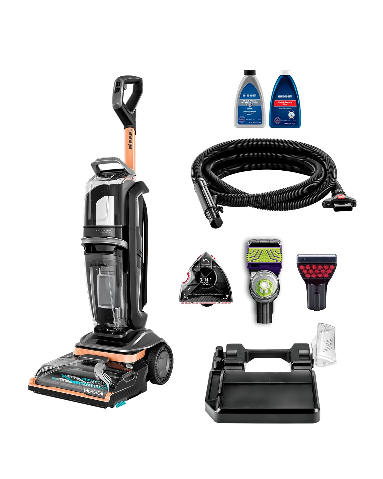 BISSELL PowerForce Upright Carpet Washer 4056F | Lightweight & Compact, Four-Row DeepReach PowerBrush for Powerful Stain & Pet Mess Removal, Easy to Empty & Clean