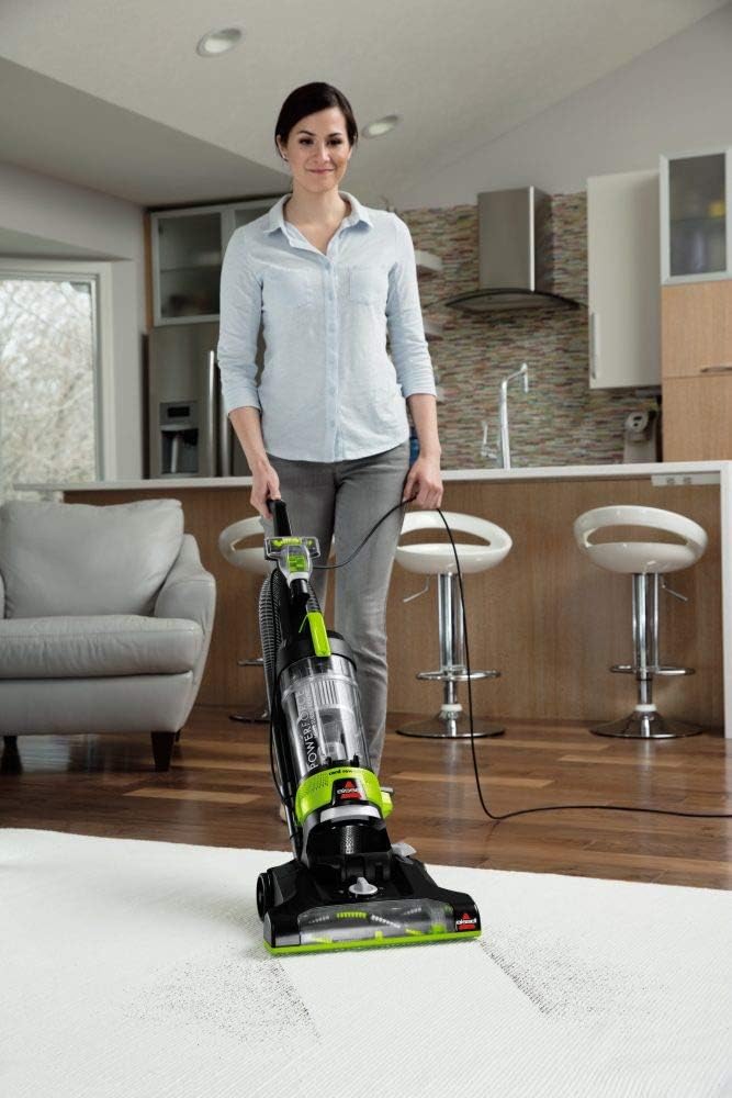 BISSELL PowerForce Helix Turbo Rewind 2261F | Upright Bagless Vacuum with Automatic Cord Rewind, Powerful Pet Hair Pickup, Specialized Tools, Large Dirt Tank, Adjustable Brush Height