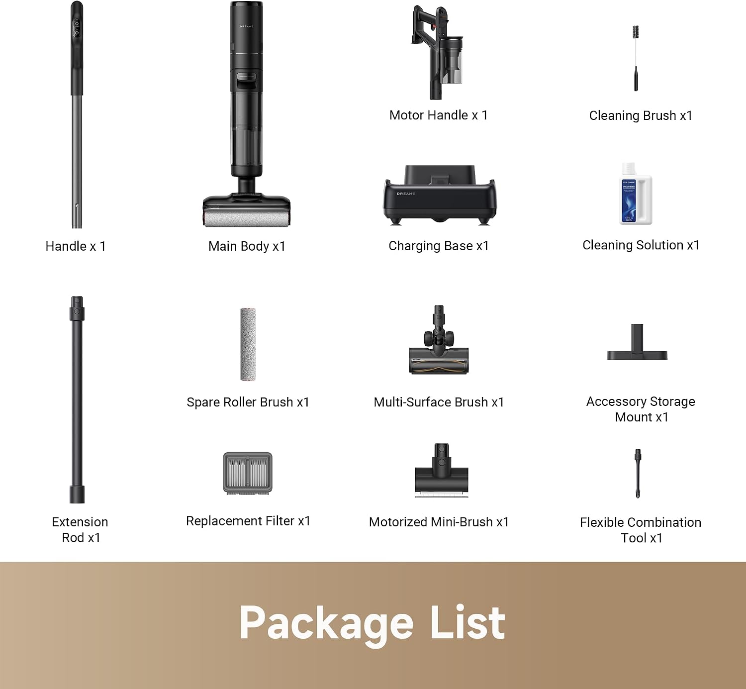 dreame H12 Dual FlexReach Fast Dry Cordless Wet Dry Vacuum Cleaner, 23kPa Suction, 90°C Self-Cleaning & Fast Drying in 5 Min, 180° Lie-Flat, Tangle-Free, 6-in-1 Multi-Function