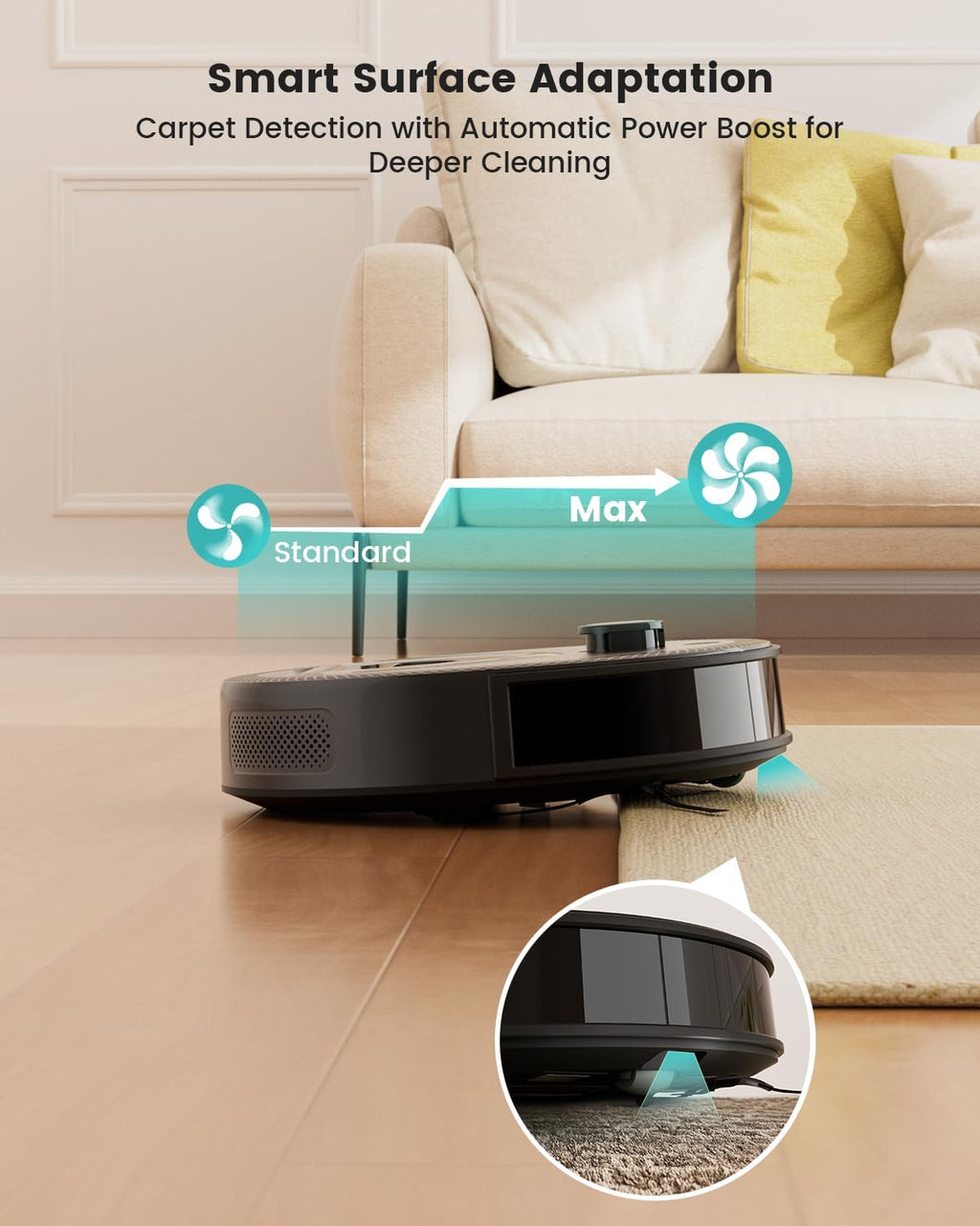 Lefant M330 Pro Robot Vacuum Cleaner and Mop Mapping 3 in 1, 5000Pa, dToF Navigation, Customized Cleaning, 150 mins, Upgraded PSD 190° Obstacle Avoidance Technology, 2.4&5G WiFi, Pet Hair & Carpets