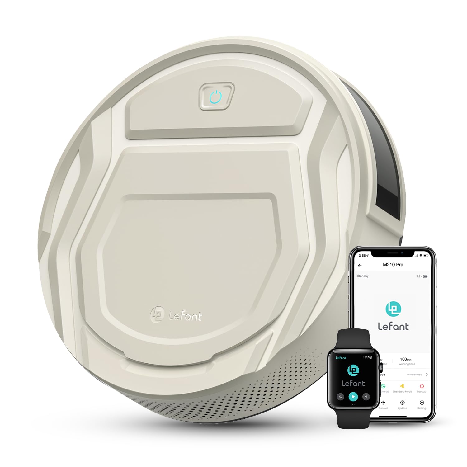 Lefant M2 Plus Robot Vacuum and Mop, 75-Day Self Emptying, 6000Pa Powerful Suction, dToF Laser Navigation, Customized Cleaning, Roller Brush for Carpet, Multi-Level Mapping, WiFi/App/Alexa, 2.4G/5G