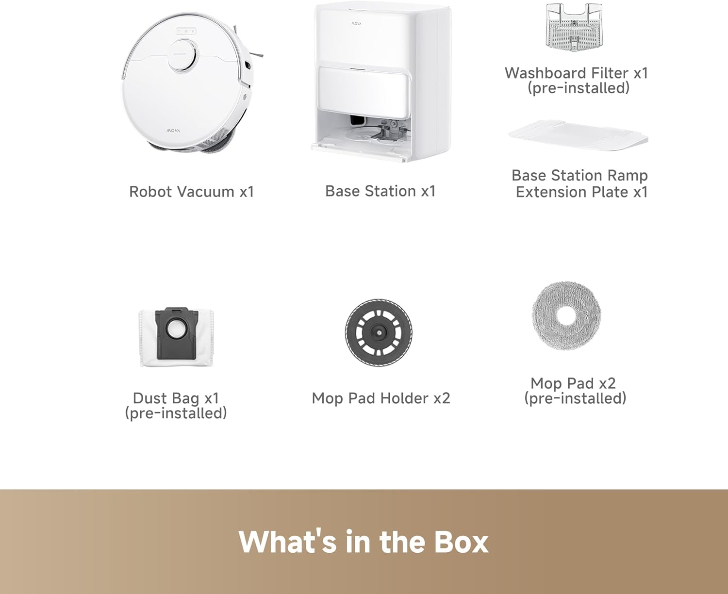 MOVA P50 Ultra Robot Vacuum with Flexible Mop, 19,000Pa Suction, Corner to Edge Cleaning, 75°C Dock Self Cleaning, Auto-Empty, Auto Refill, Obstacle Avoidance, Voice&App Control