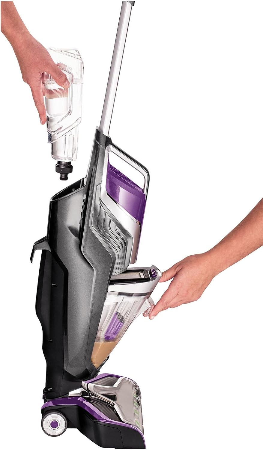 BISSELL Crosswave Pet 2225F All in One Corded Wet Dry Vacuum Cleaner and Mop for Hard Floors and Area Rugs, Grapevine Purple