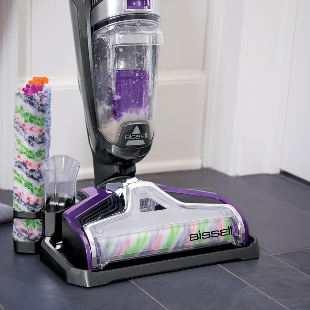 BISSELL Crosswave Pet 2225F All in One Corded Wet Dry Vacuum Cleaner and Mop for Hard Floors and Area Rugs, Grapevine Purple
