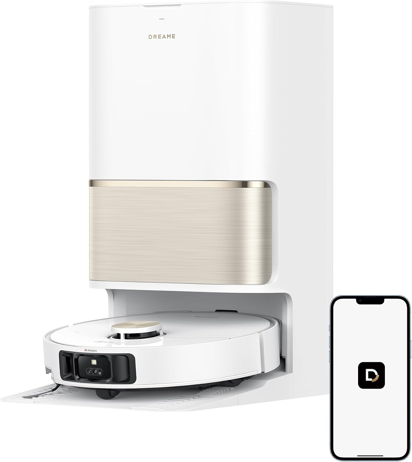 dreame L50 Ultra Robot Vacuum and Mop with ProLeap™ Smart Obstacle Navigation, 20,000Pa Suction Power, HyperStream™ Tangle-Free DuoBrush, and AceClean™ Self-Drying System;