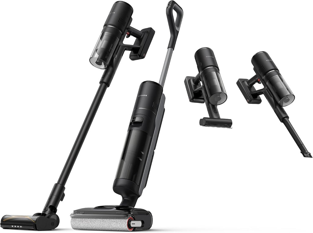 dreame H12 Dual FlexReach Fast Dry Cordless Wet Dry Vacuum Cleaner, 23kPa Suction, 90°C Self-Cleaning & Fast Drying in 5 Min, 180° Lie-Flat, Tangle-Free, 6-in-1 Multi-Function