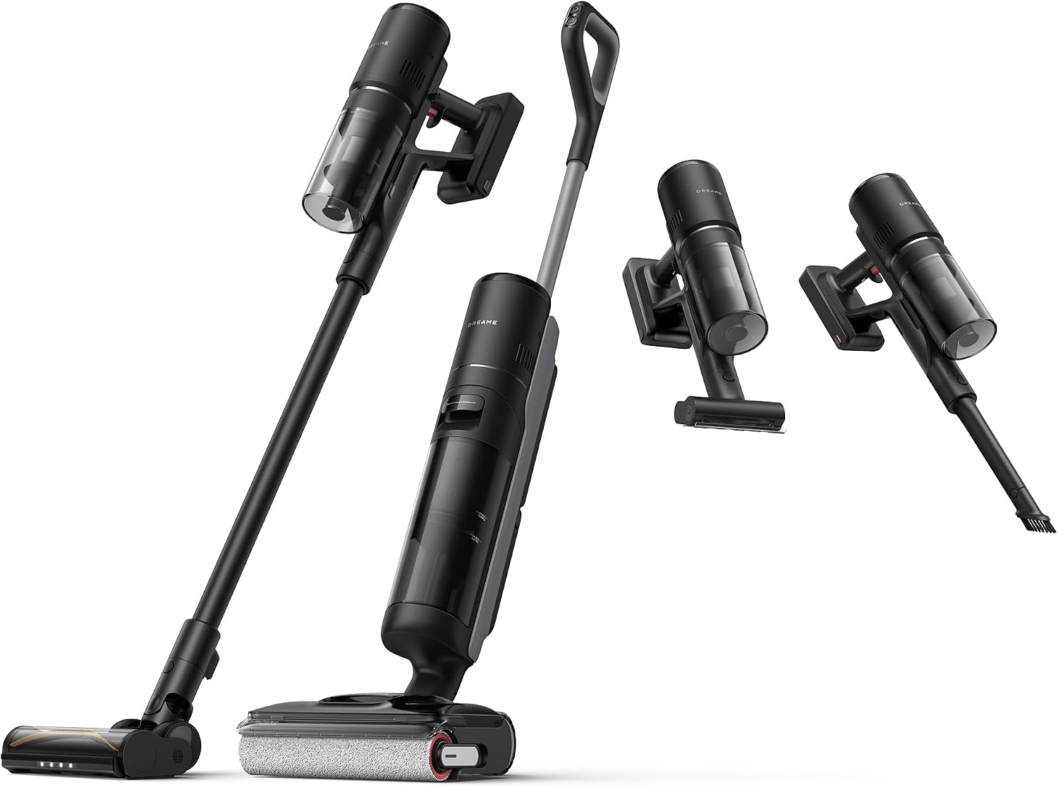 dreame H12 Dual FlexReach Fast Dry Cordless Wet Dry Vacuum Cleaner, 23kPa Suction, 90°C Self-Cleaning & Fast Drying in 5 Min, 180° Lie-Flat, Tangle-Free, 6-in-1 Multi-Function