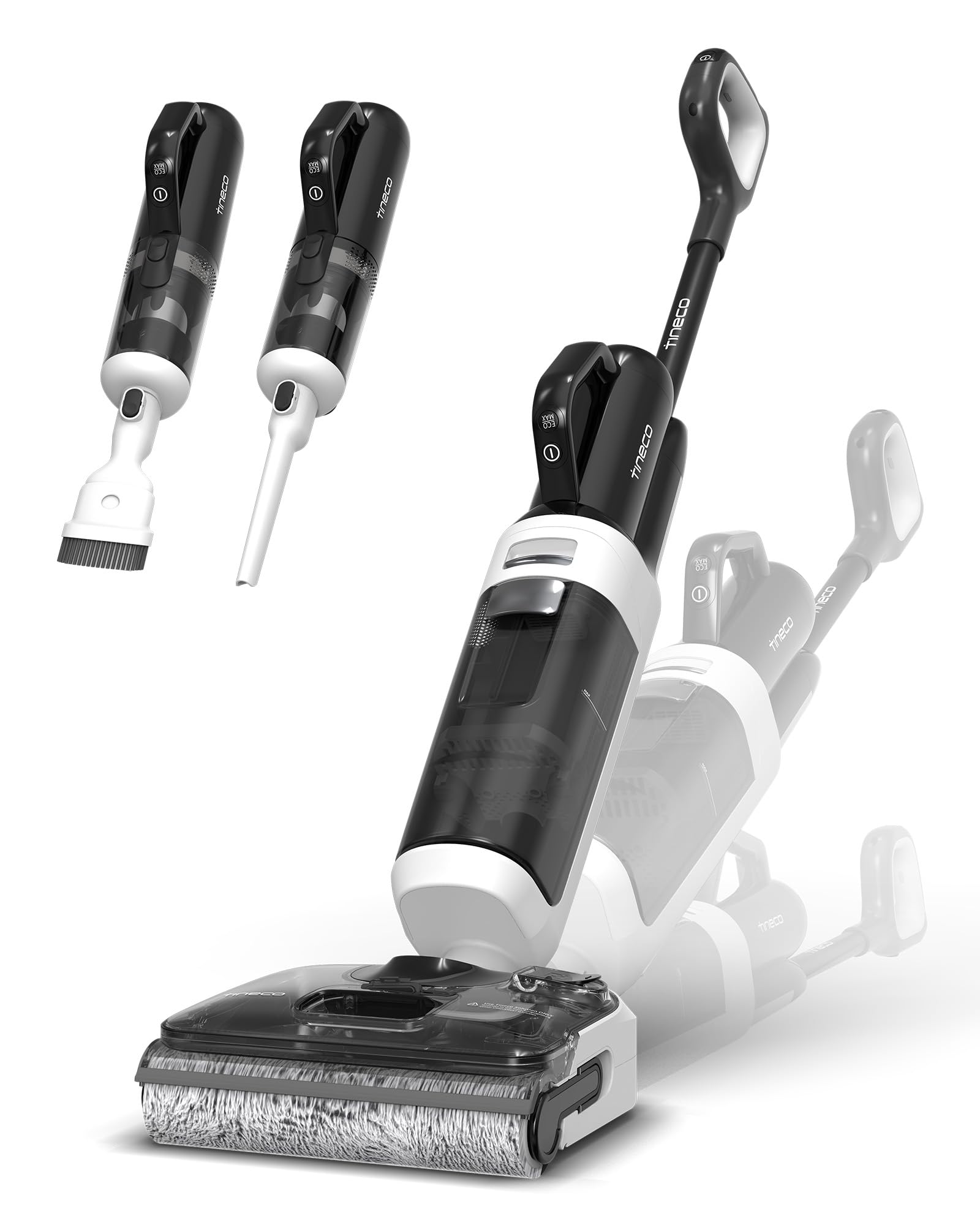 Tineco Floor ONE Stretch S6 Wet Dry Vacuum Cleaner, 180°Lay-Flat, 13cm Compact Design, 70℃ Flashdry Self-Cleaning in 5min, Long Runtime, Dual-Sided Edge Cleaning, Enhanced Flexibility