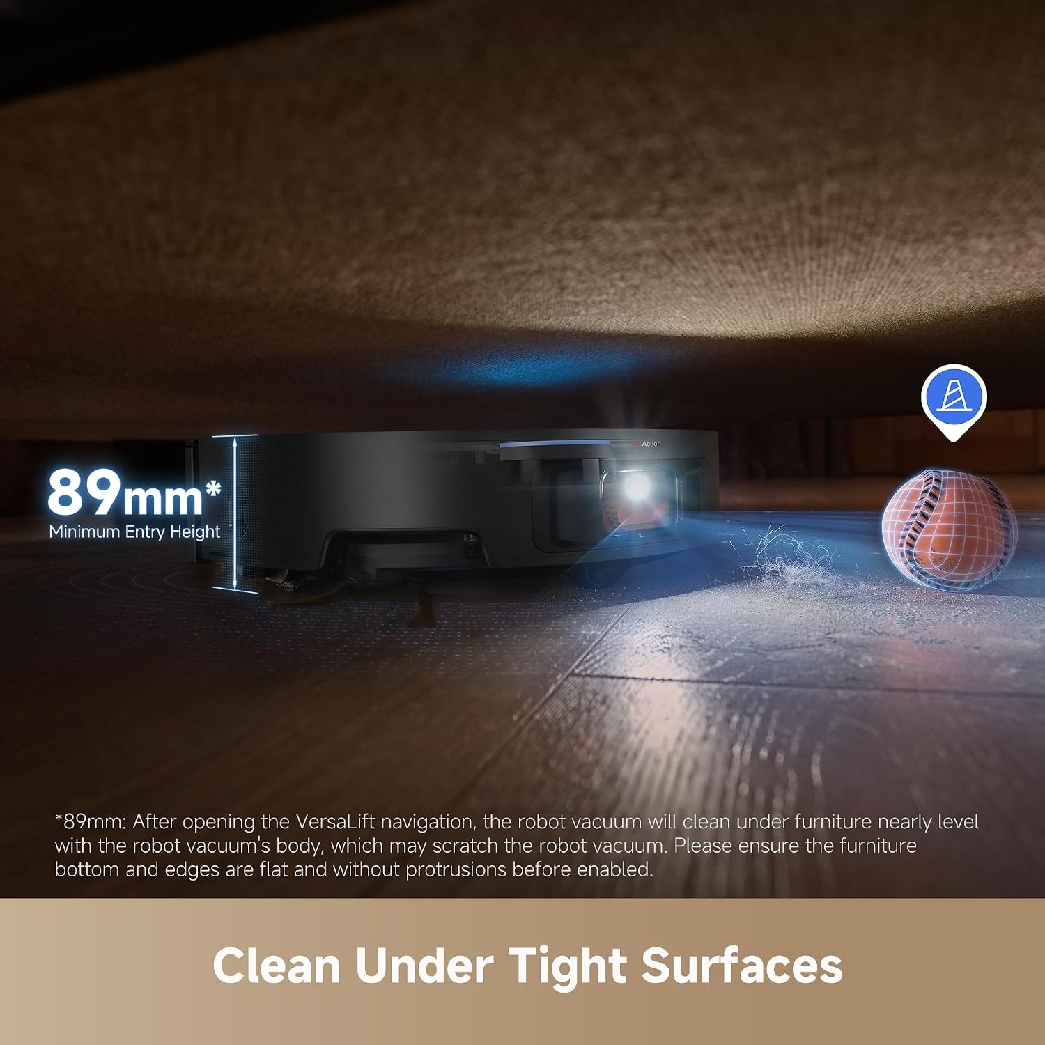 dreame X50 Ultra Robot Vacuum and Mop with Auto-Empty and Mop Self-Cleaning, 20,000Pa Suction, Obstacle Avoidance and 360° Navigation, Corner to Edge Deep Cleaning, Detangling Brush