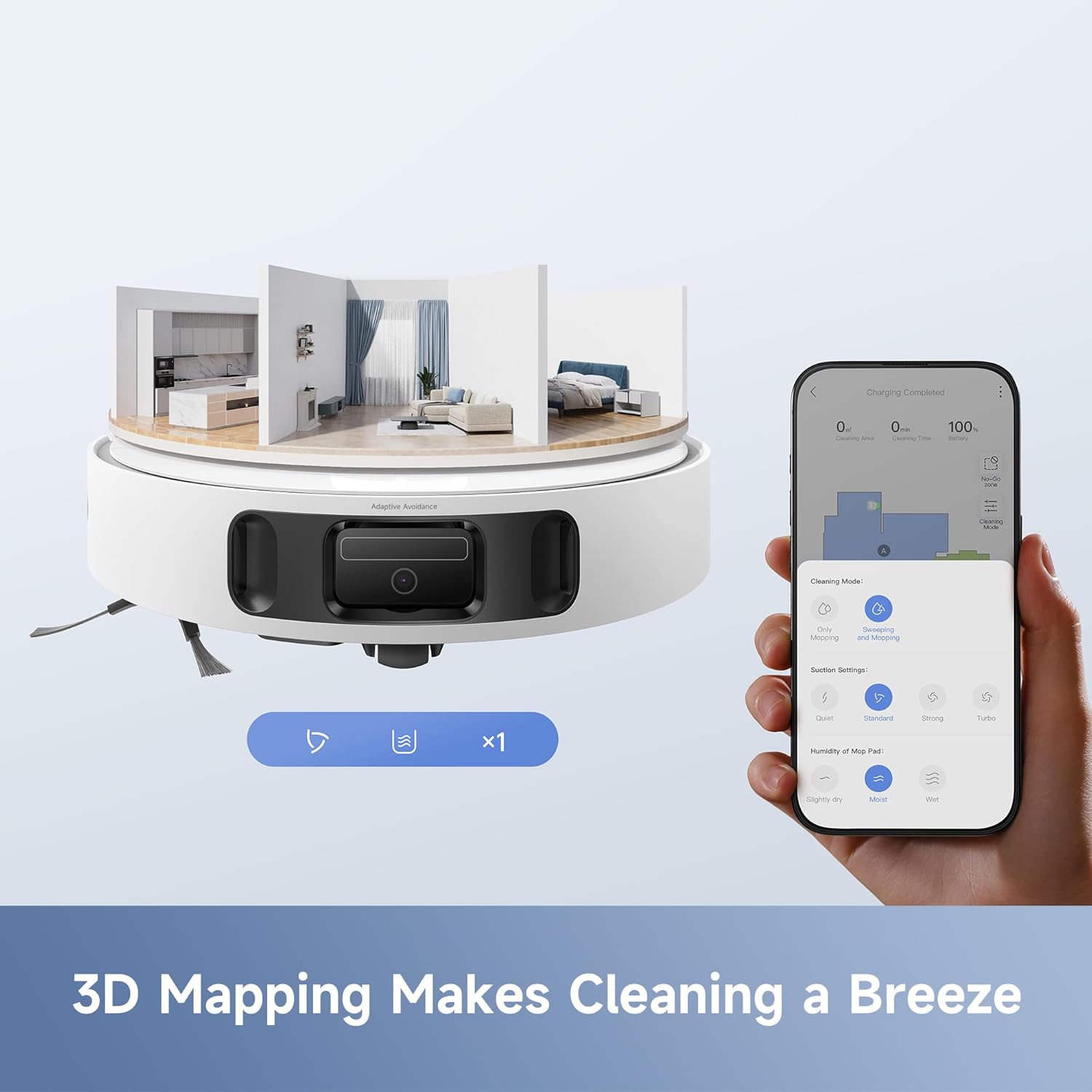 MOVA E40 Ultra Auto-Empty Robot Vacuum and Mop with 19,000Pa Suction Power, MaxiReach Mop Tech, Anti-Tangle Side Brush, All-in-one Station, Up to 75 Days Hands-Off Cleaning.