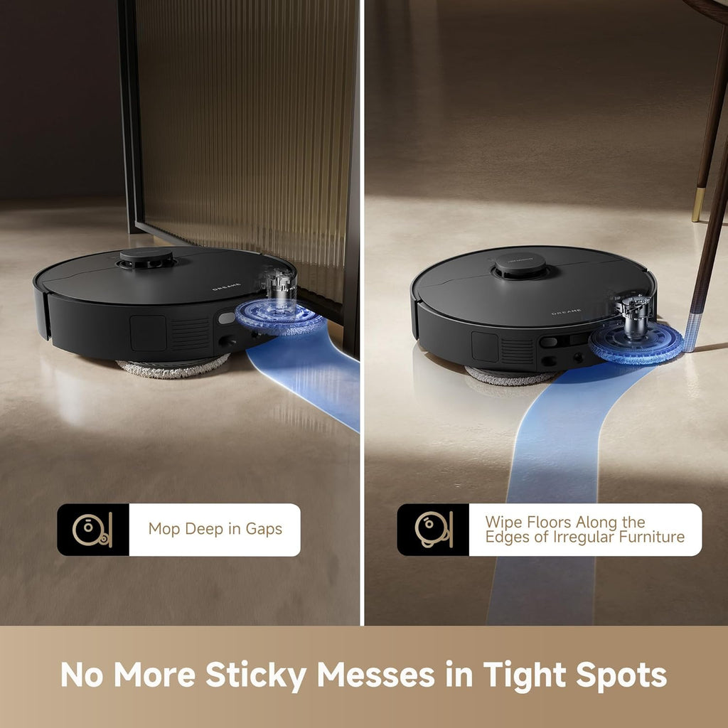 dreame L40 Ultra AE Robot Vacuum and Mop, 19,000Pa Suction, Self Emptying Dust Box, Flexible Mop & 75℃ Self Cleaning Washboard, Diverse Brush Selection, All-in-One Station, Auto Refill