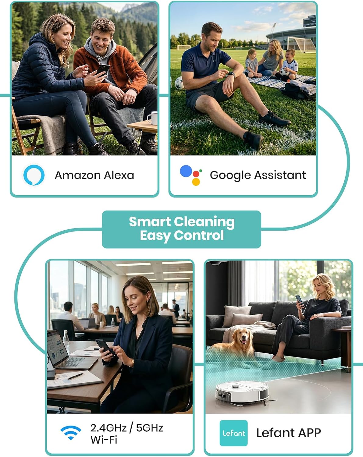 Lefant M210 Pro Omni Robot Vacuum and Mop, 20,000Pa Suction, Real-Time Roller Mop Cleaning, Self-Cleaning Dock, dToF LiDAR Mapping, PSD Obstacle Avoidance, Pet Hair, WiFi App & Alexa, White