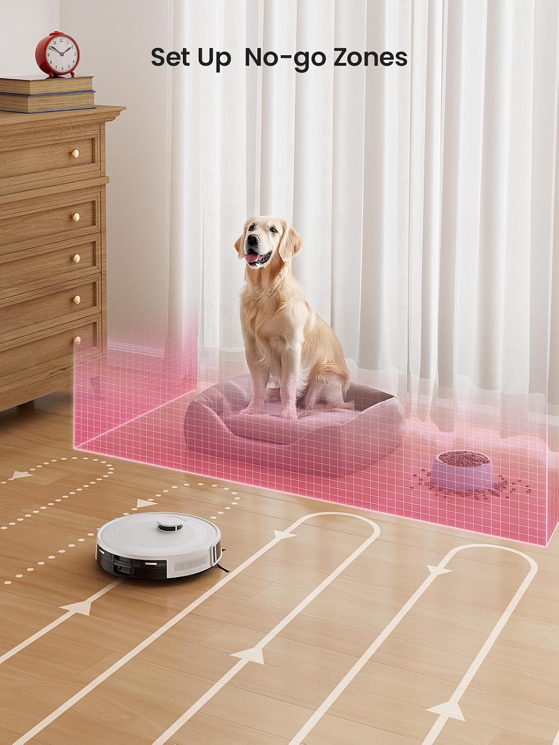 Lefant M2 Robot Vacuum and Mop, Upgraded PSD Obstacle Avoidance Technology, 6000Pa Strong Suction, 160min Runtime, dToF Navigation, Customized Cleaning, 3-Floor Mapping, WiFi/App/Alexa 2.4G & 5G