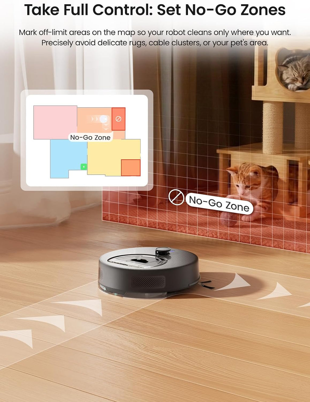 Lefant M330 Plus Robot Vacuum Cleaner and Mop Mapping 3 in 1, 5000Pa, 150 mins, dToF Navigation, Customized Cleaning, PSD 190° Obstacle Avoidance Technology, 2.4& 5G WiFi, Pet Hair & Carpets, Black