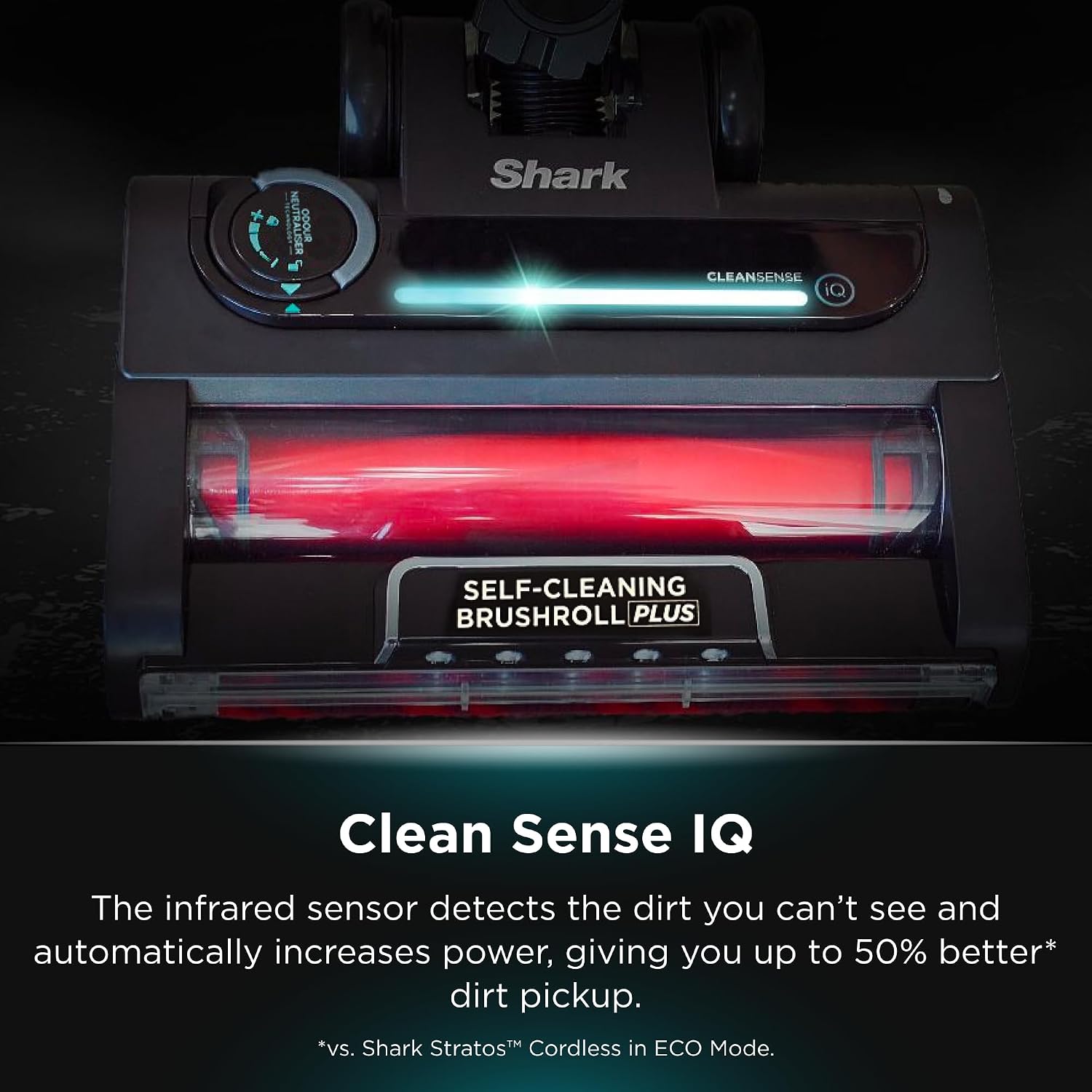 Shark Stratos Cordless Pet Pro Vacuum with Clean Sense IQ, Powerful Stick Vacuum Cleaner with Anti Hair Wrap, Odour Neutraliser & Anti-Allergen Technology, Includes Accessories, IZ400ANZ, Brass