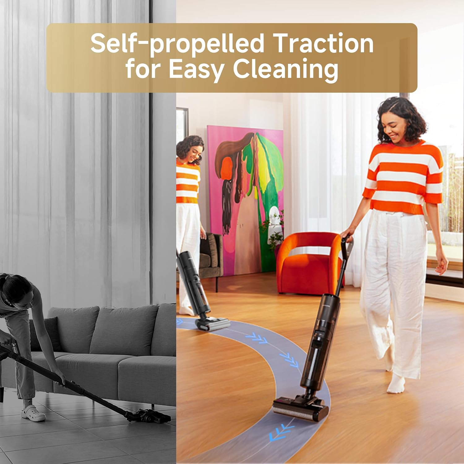 dreame G10 Wet Dry Vacuum Cleaner, Cordless Vacuum Mop All in One with Auto Self-Cleaning, Up to 30 Mins Runtime, Cordless Floor Cleaner Machine for Hard Floors, Edge Cleaning Wet Dry Vacuum