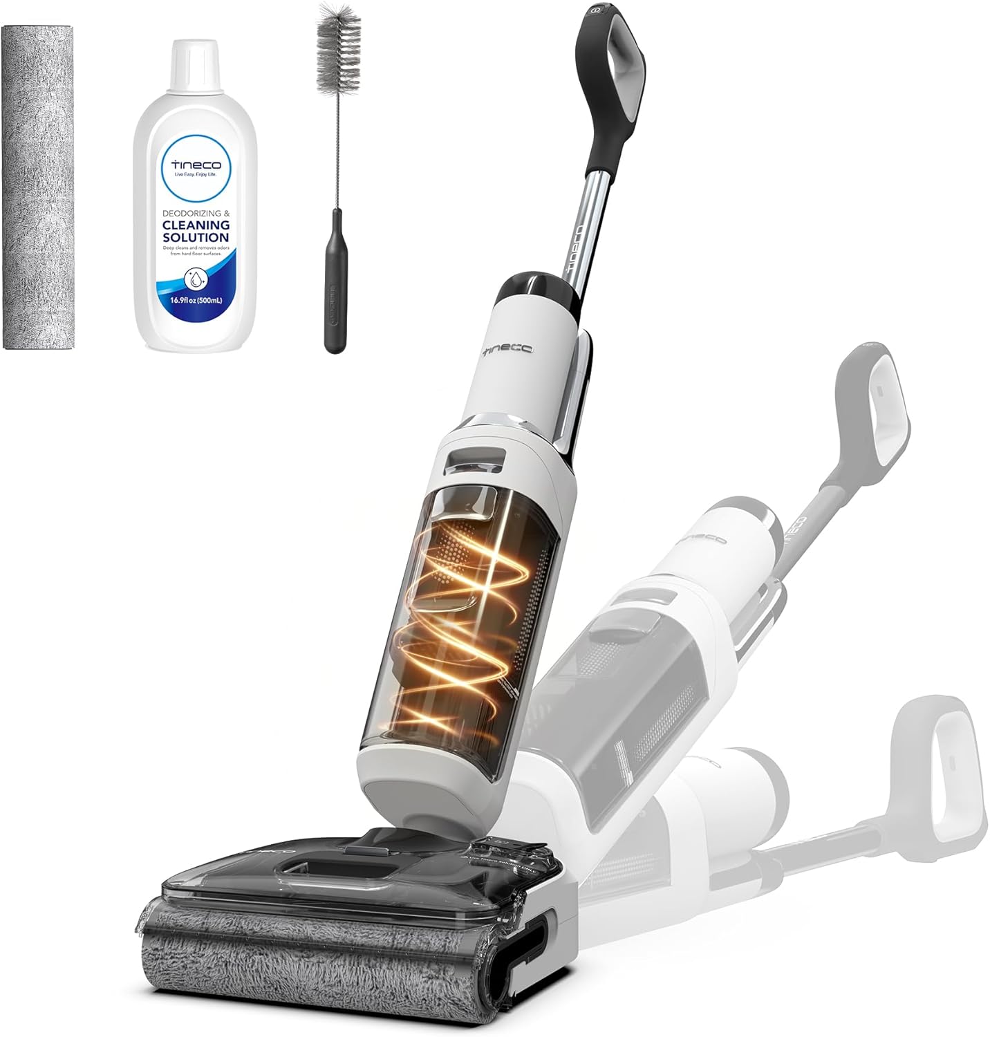 Tineco Floor ONE Stretch S6 Wet Dry Vacuum Cleaner, 180°Lay-Flat, 13cm Compact Design, 70℃ Flashdry Self-Cleaning in 5min, Long Runtime, Dual-Sided Edge Cleaning, Enhanced Flexibility