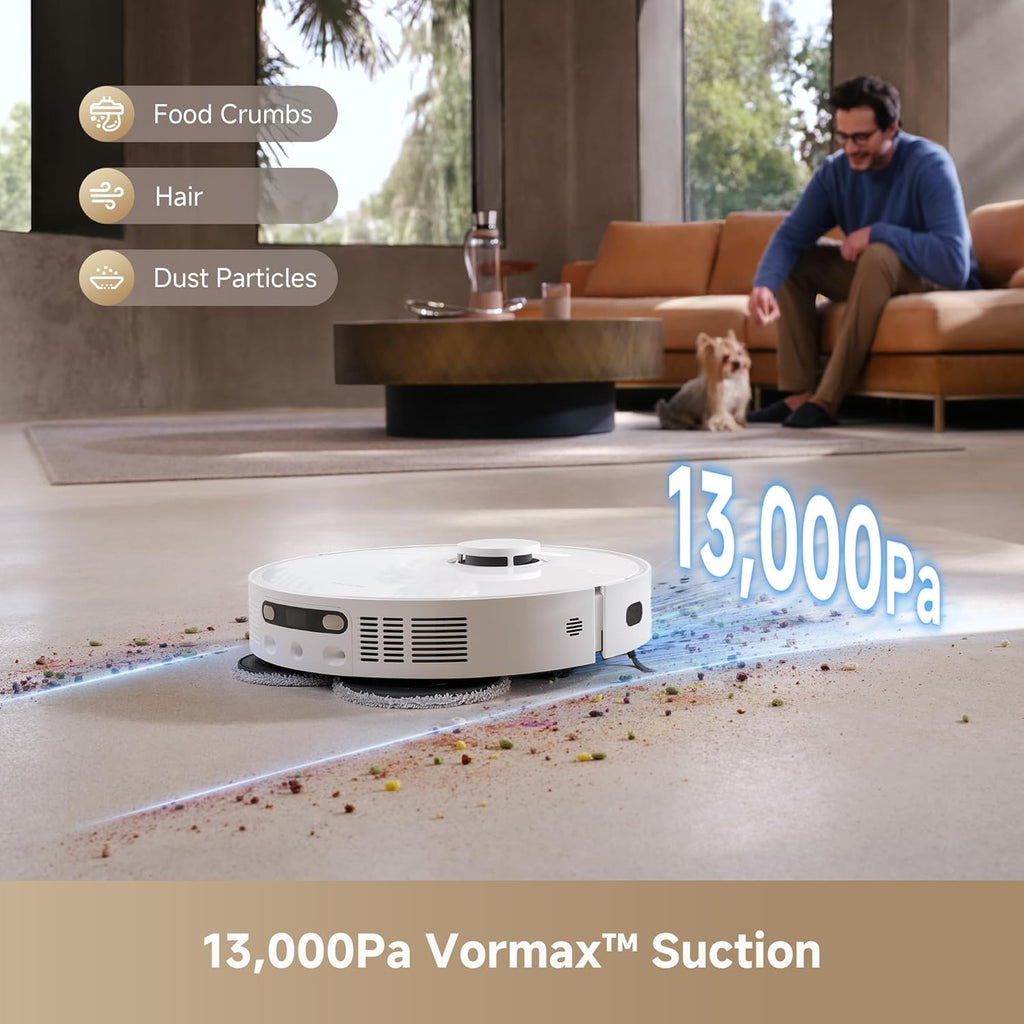 dreame L40 Ultra CE New Model Robot Vacuum DuoScrub &Liftable 13,000Pa Suction, Mop & Self Cleaning, Auto-Empty,TriCut Brush,Flexible App Control,3DAdapt
