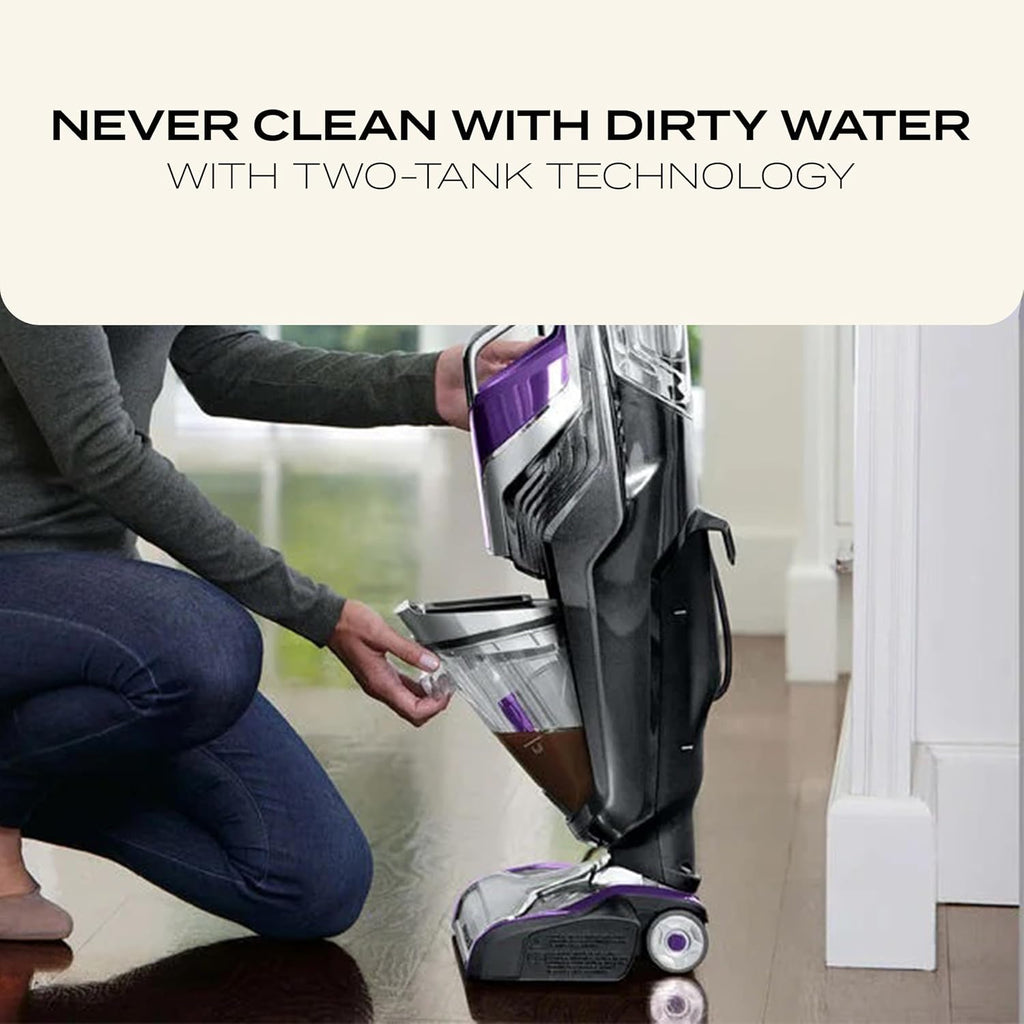 BISSELL Crosswave Pet 2225F All in One Corded Wet Dry Vacuum Cleaner and Mop for Hard Floors and Area Rugs, Grapevine Purple