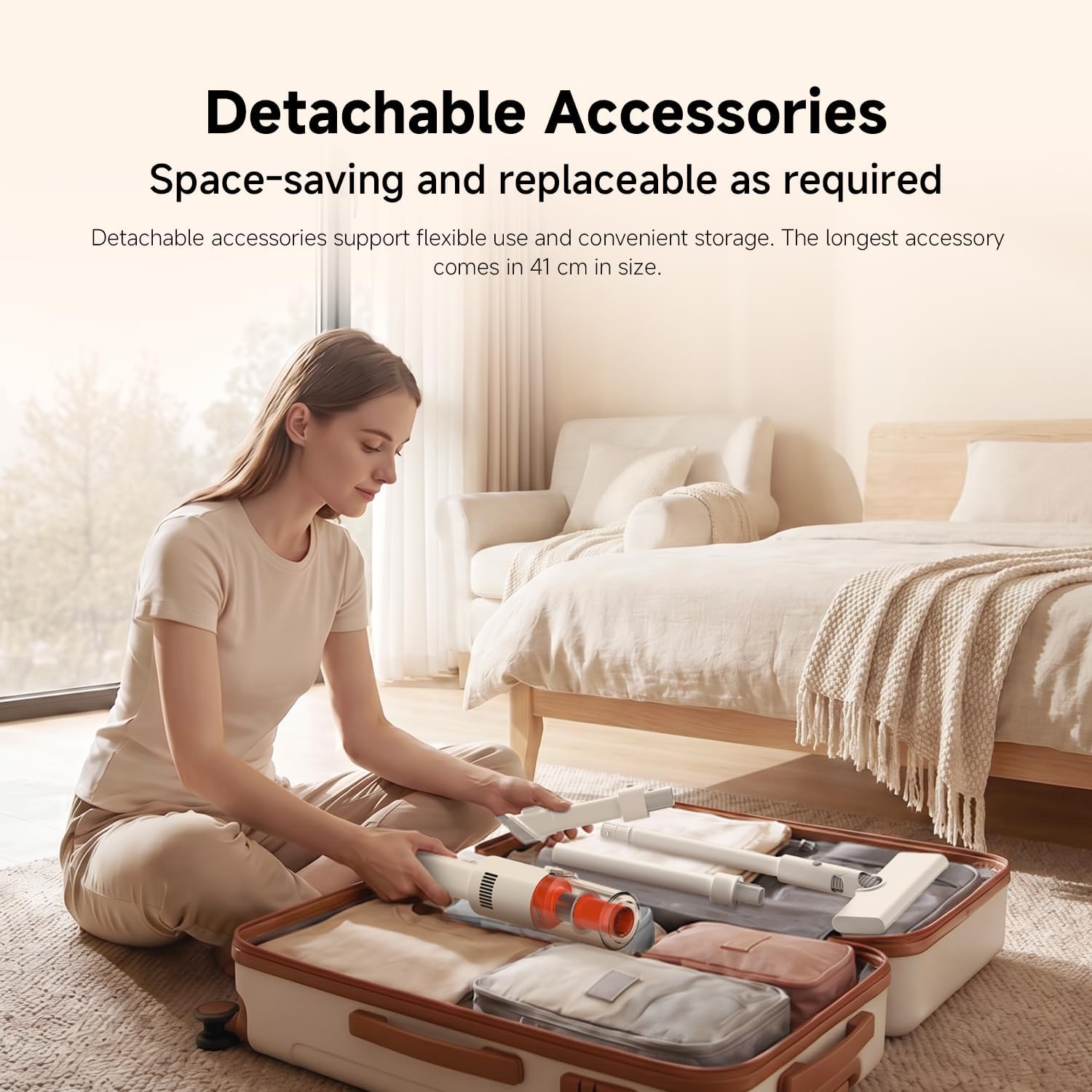 Xiaomi P30 Cordless Vacuum Cleaner, 22,000 Pa, Strong Suction, Lightweight 860 g, 40 Minutes Continuous Operation, 5-Stage Precision Filter, 2-Way Brush Nozzle, Compatible with Car & Crevice AU