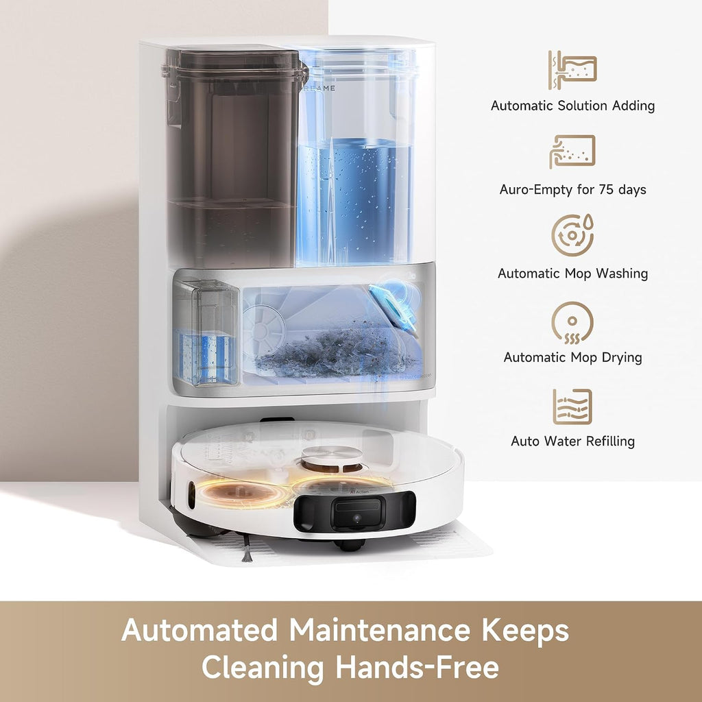dreame L10s Ultra Gen2 Robot Vacuum and Mop, 10,000PA Power Suction, MopExtend™ RoboSwing Technology, Self -Empty for 75 Days, Auto Mop Washing, Pet Zone Cleaning