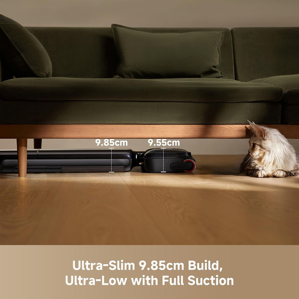 dreame T16 SE Wet and Dry Vacuum, 9.85cm Ultra-Slim, 23kPa Suction, Smart 90°C Hot Wash, 95°C Hot Air Drying, Tangle-Free, Streak-Free, Lightweight Design, 35min Runtime