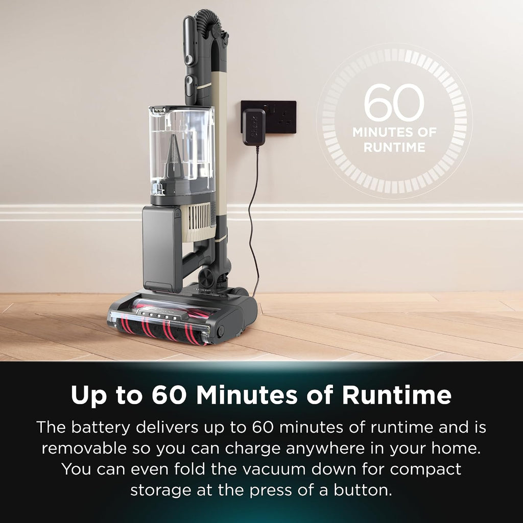 Shark Stratos Cordless Pet Pro Vacuum with Clean Sense IQ, Powerful Stick Vacuum Cleaner with Anti Hair Wrap, Odour Neutraliser & Anti-Allergen Technology, Includes Accessories, IZ400ANZ, Brass