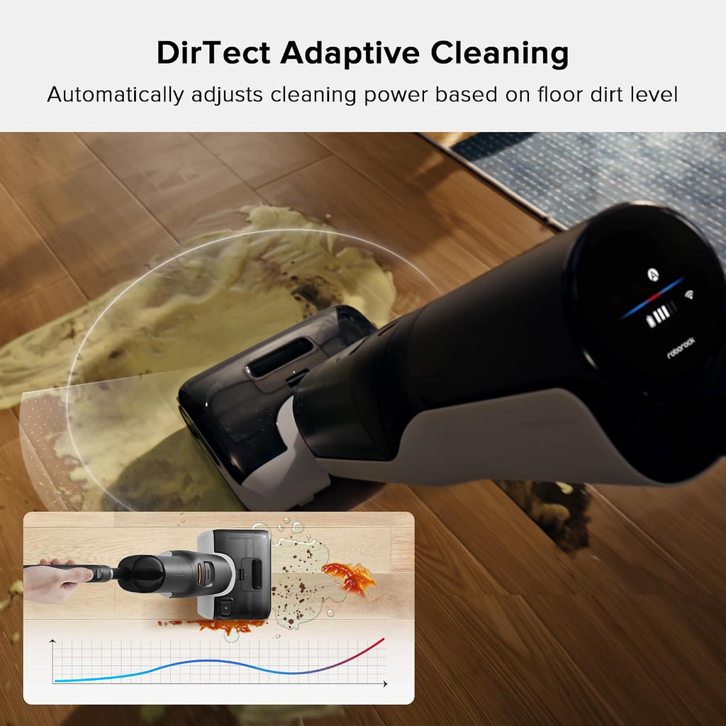 roborock F25 Wet Dry Vacuum Cleaner, Cordless Vacuum Mop All in One with 20000Pa, 194°F Hot Air Flash Drying & Hot Water Self Cleaning