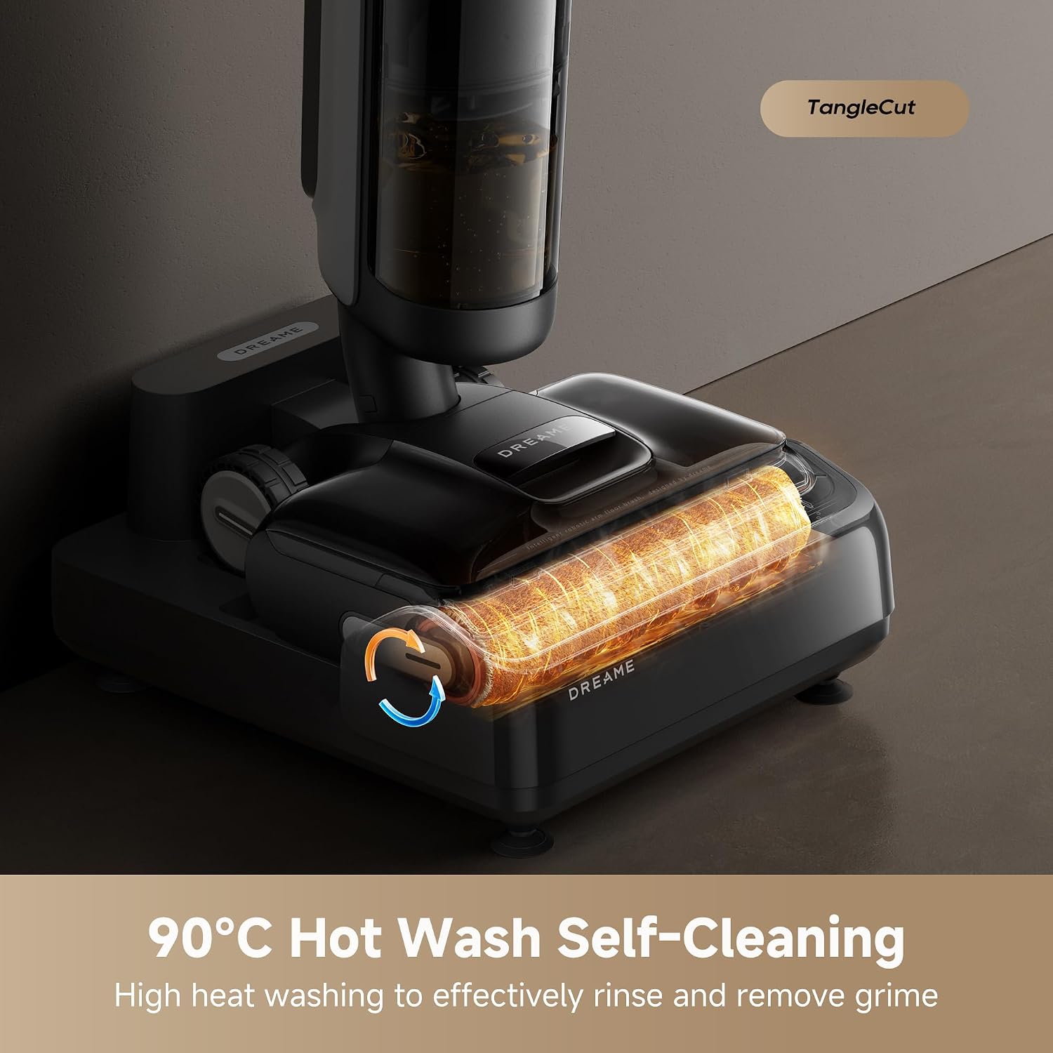 dreame H12 Dual FlexReach Fast Dry Cordless Wet Dry Vacuum Cleaner, 23kPa Suction, 90°C Self-Cleaning & Fast Drying in 5 Min, 180° Lie-Flat, Tangle-Free, 6-in-1 Multi-Function