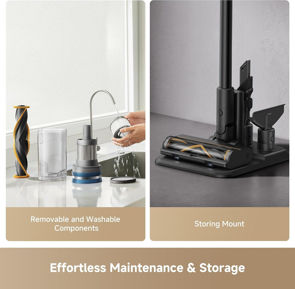 Dreame X1 Cordless Stick Vacuum, 150AW Powerful Suction, Smart Dust Detection, 40 Min Runtime, HEPA Filtration, Lightweight 1.4kg Design, Multi-Surface Cleaning (Grey)