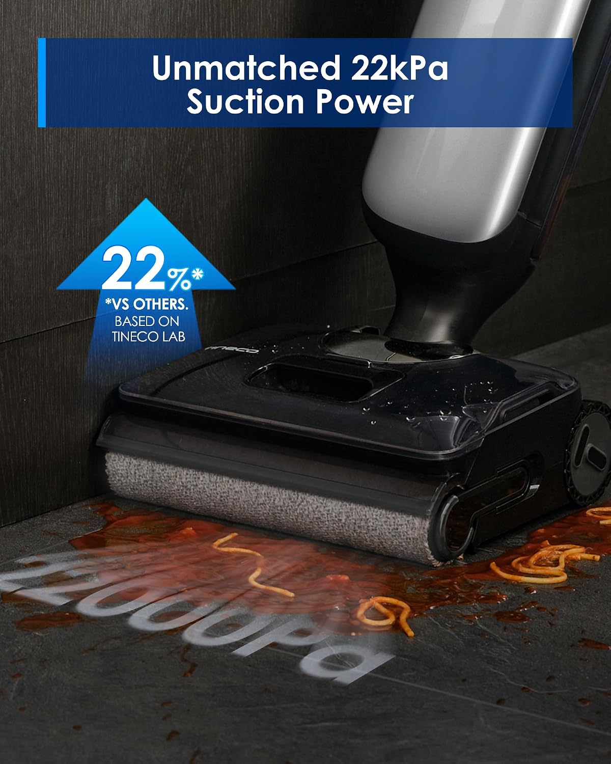 Tineco Floor One S9 Artist Wet Dry Vacuum Cleaner, 22kPa Suction, 360° SmoothDrive, Anti-Tangle Design, 85℃ Flashdry, 50 Min Runtime, Dual-Edge Cleaning, 180° Lay-Flat