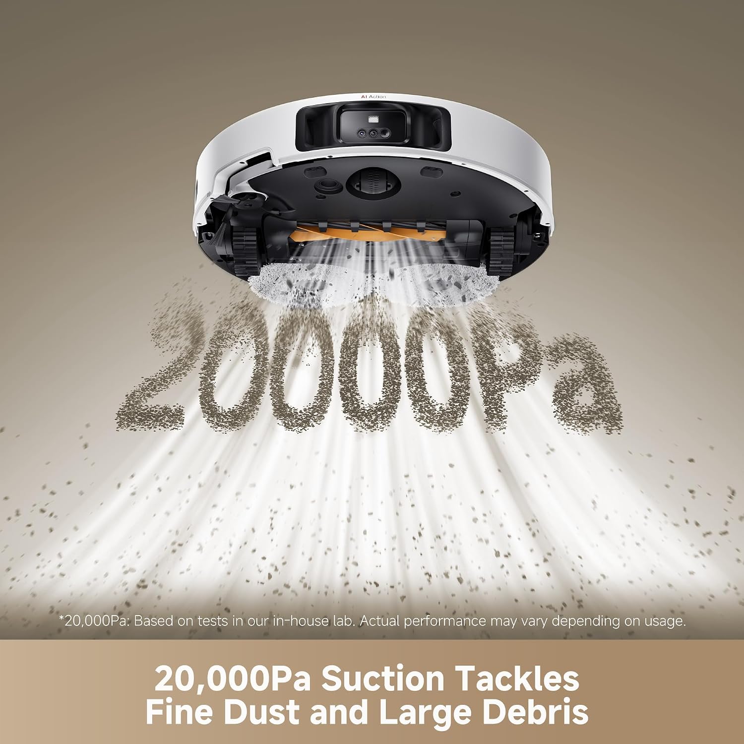 dreame L50 Ultra Robot Vacuum and Mop with ProLeap™ Smart Obstacle Navigation, 20,000Pa Suction Power, HyperStream™ Tangle-Free DuoBrush, and AceClean™ Self-Drying System;