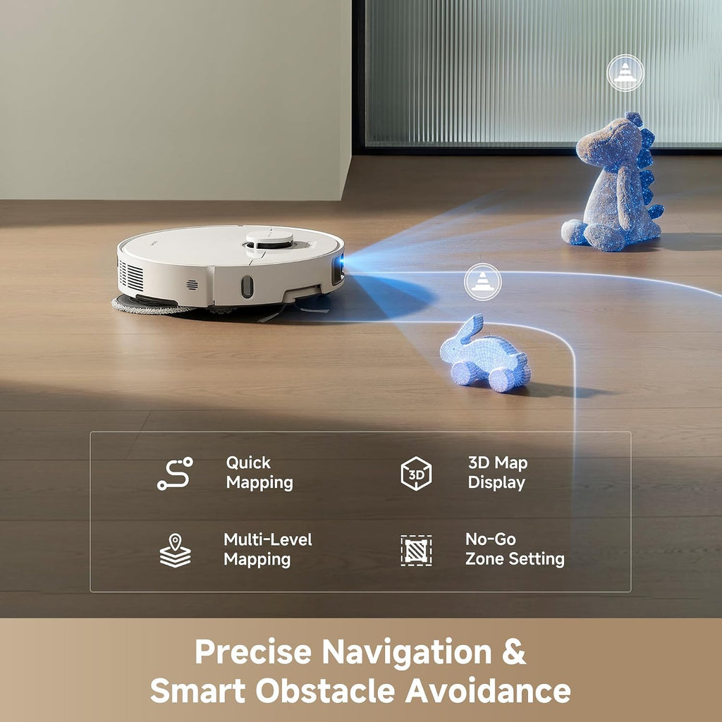 dreame L50 Ultra CE Robot Vacuum and Mop,25,000Pa Suction, Auto-Empty & Self-Cleaning Mop,80°C Hot Water Washing,FlexArm Tech,3DAdapt Obstacle Avoidance,All-in-One Station, App& Alexa Control