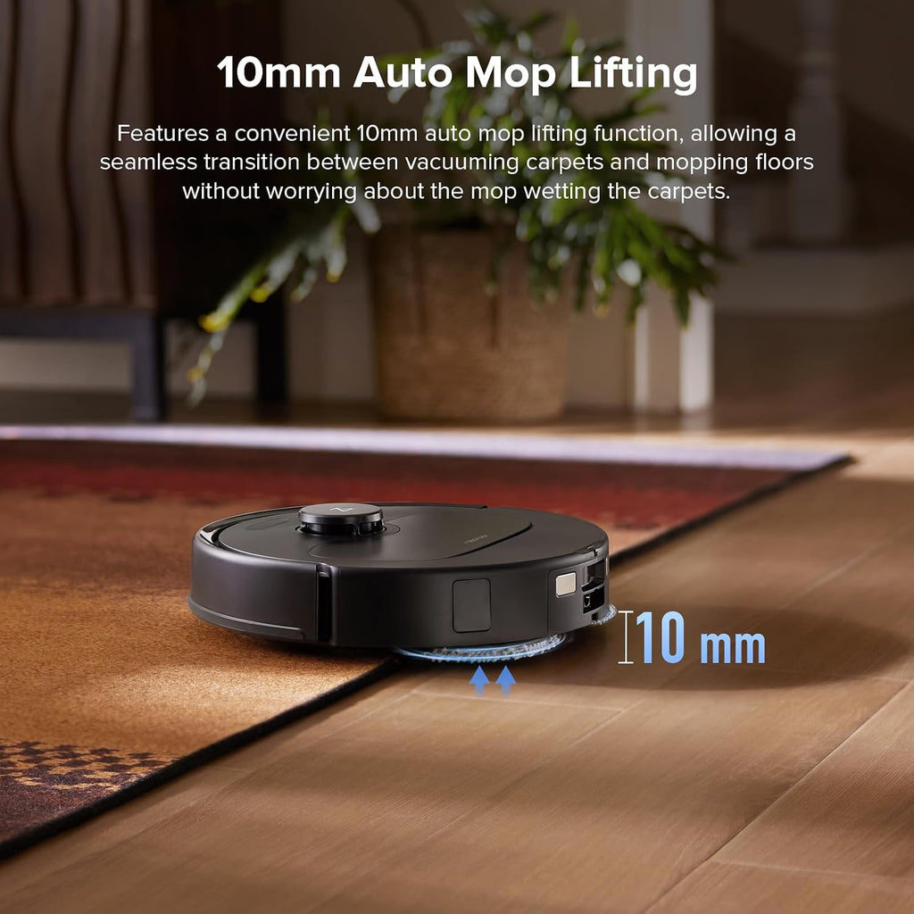roborock Qrevo L Robot Vacuum and Mop, All-in-one Vacuum Cleaner, 10,000Pa Powerful Suction, Self Emptying & Refilling, Self Mop Washing & Air Drying, Anti-Tangle Brushes for Home, Pet Hairs, Black