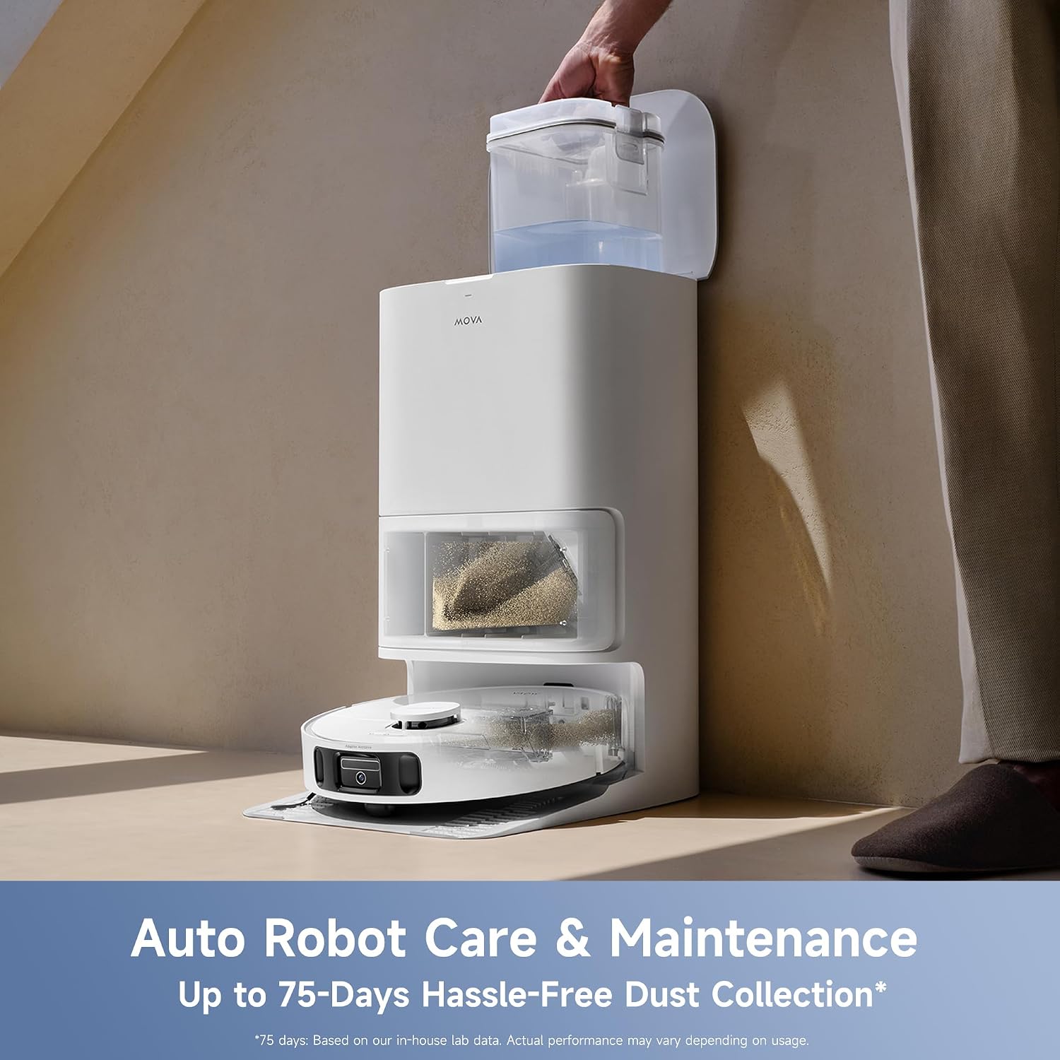 MOVA E40 Ultra Auto-Empty Robot Vacuum and Mop with 19,000Pa Suction Power, MaxiReach Mop Tech, Anti-Tangle Side Brush, All-in-one Station, Up to 75 Days Hands-Off Cleaning.