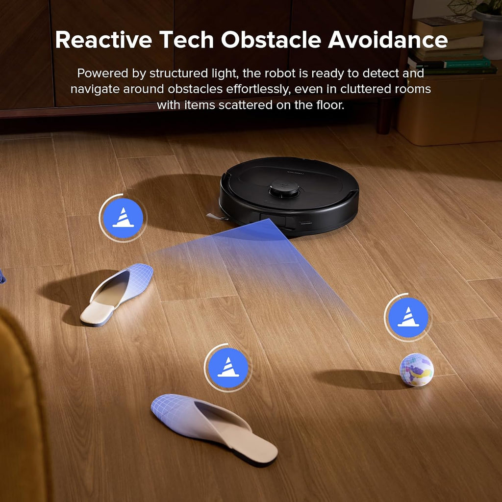roborock Qrevo L Robot Vacuum and Mop, All-in-one Vacuum Cleaner, 10,000Pa Powerful Suction, Self Emptying & Refilling, Self Mop Washing & Air Drying, Anti-Tangle Brushes for Home, Pet Hairs, Black