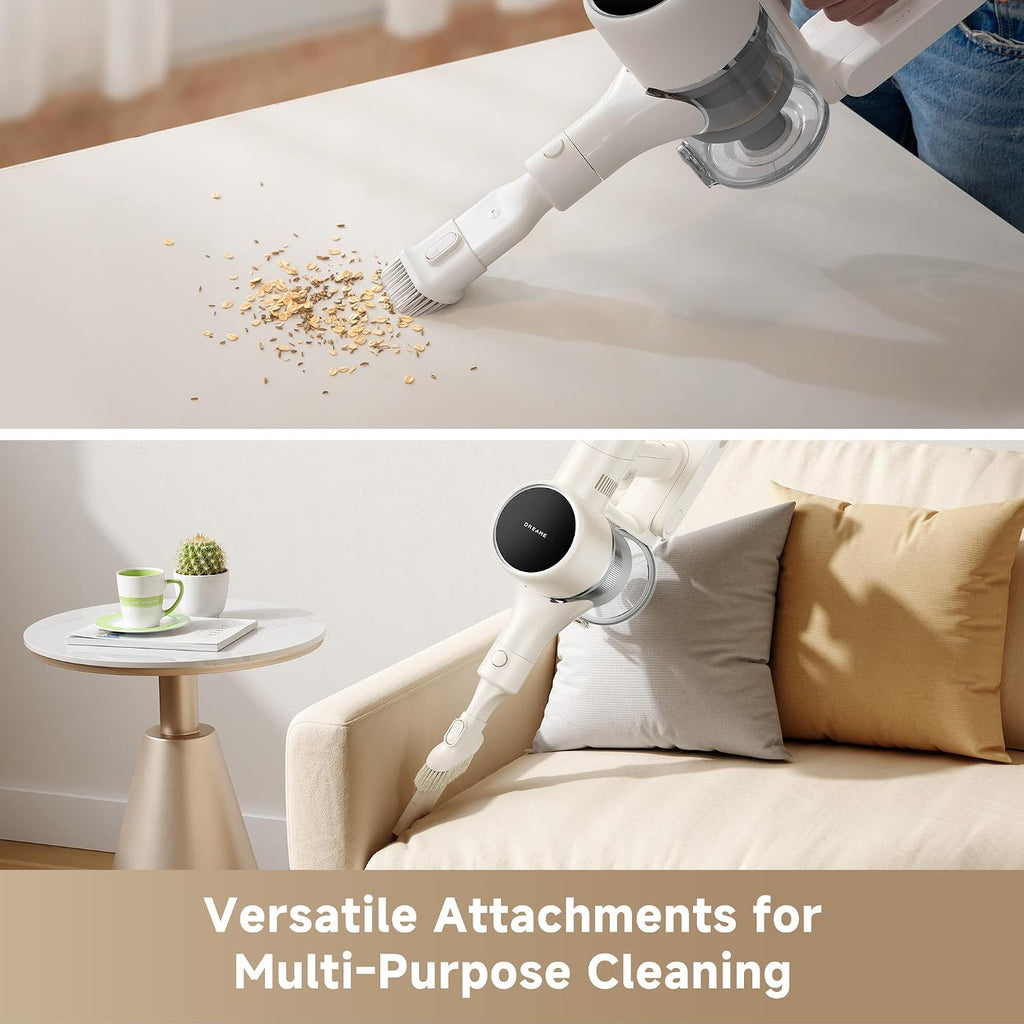 dreame R10 Pure Cordless Vacuum Cleaner, Stick Vacuum Cleaner for Home, 120AW Powerful Suction, Anti-Tangle, LED Headlights, Up to 60 Mins Runtime, Lightweight for Carpet, Hard Floor, Pet Hair